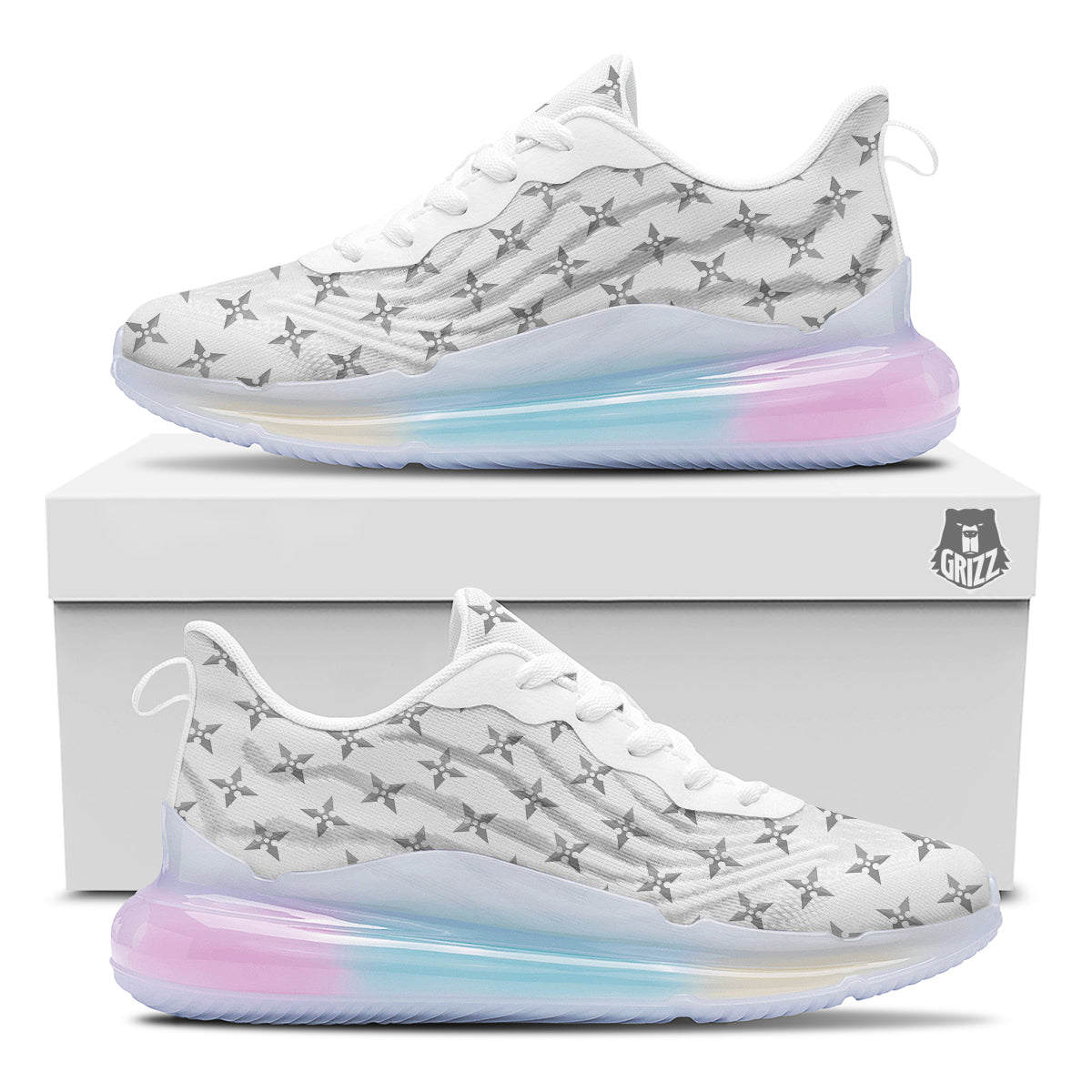 Weapon Ninja Print Pattern Running Sneakers-grizzshop