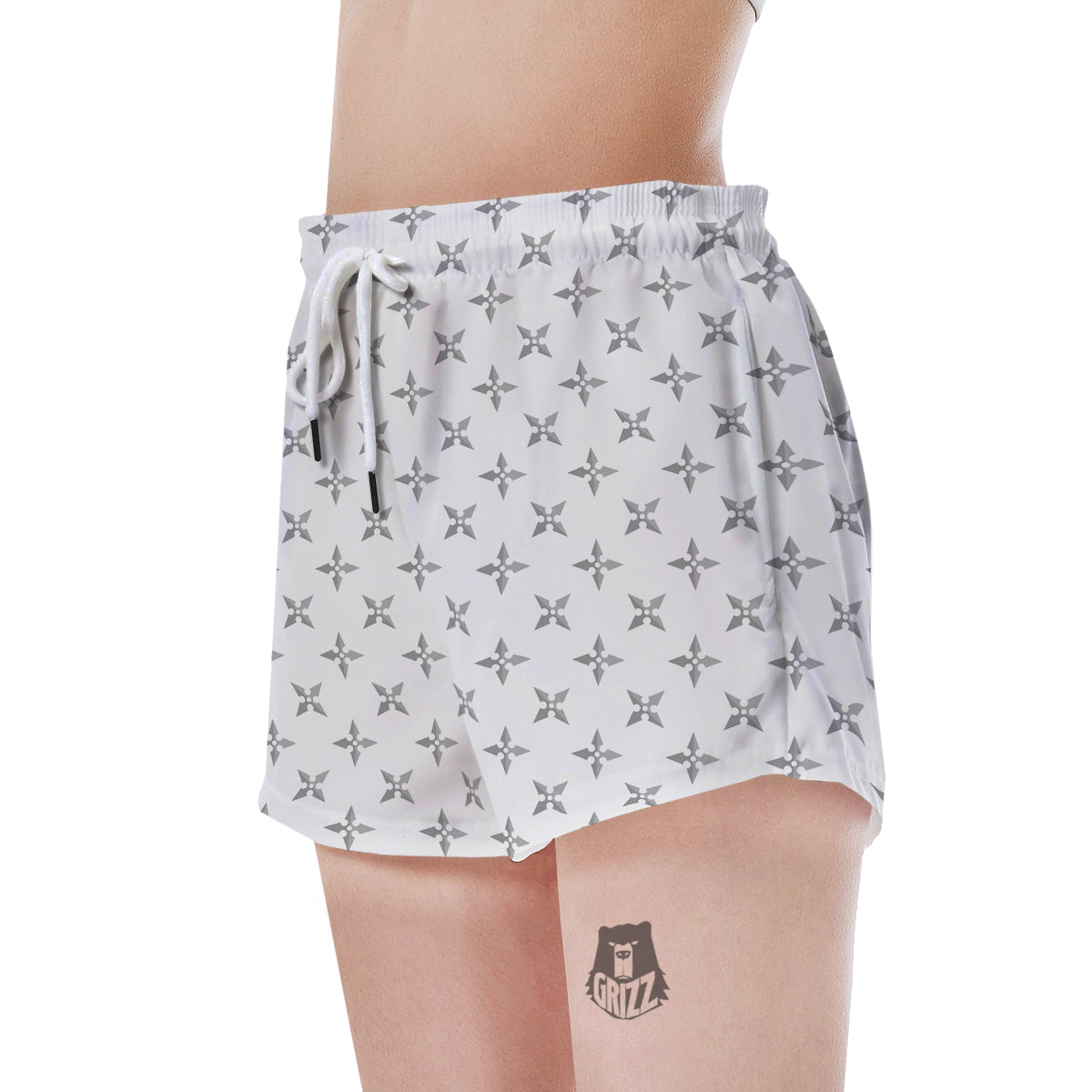 Weapon Ninja Print Pattern Women's Shorts-grizzshop
