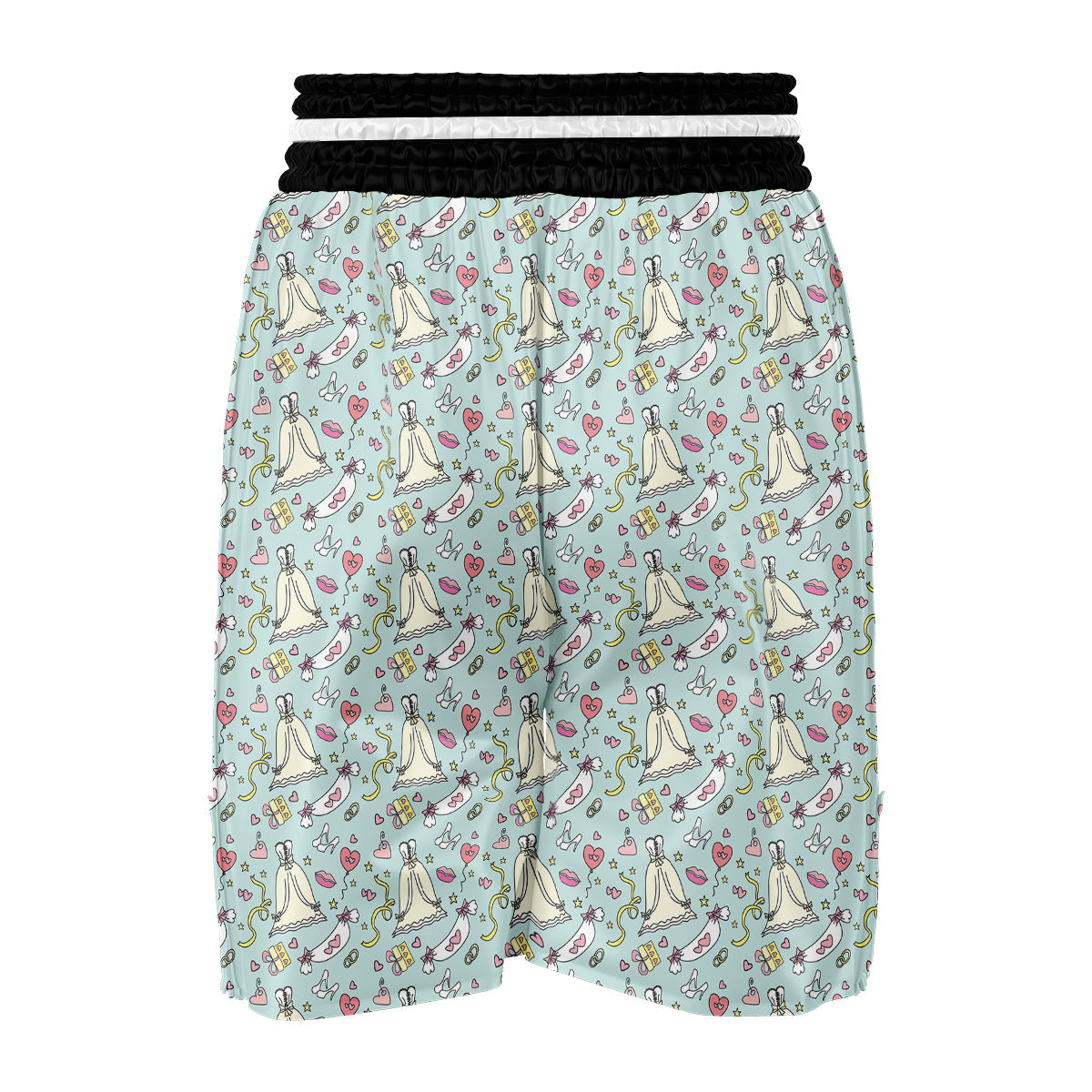 Wedding Pastel Pattern Print Boxing Shorts-grizzshop