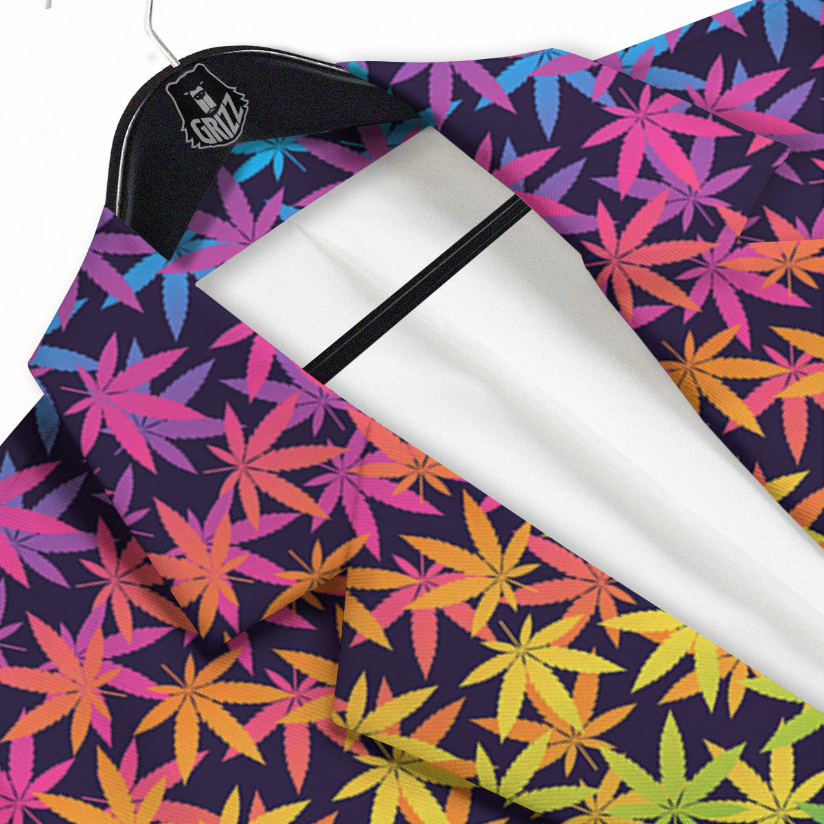 Weed Leaf Colorful Print Pattern Men's Sport Coat-grizzshop