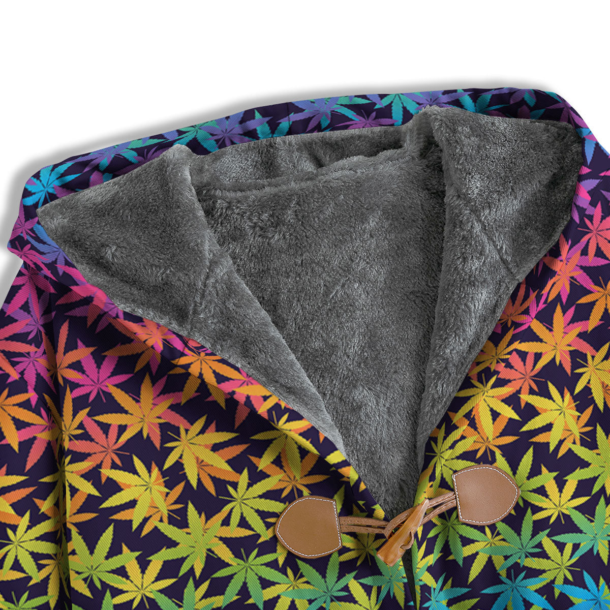 Weed Leaf Colorful Print Pattern Men's Windbreaker Jacket