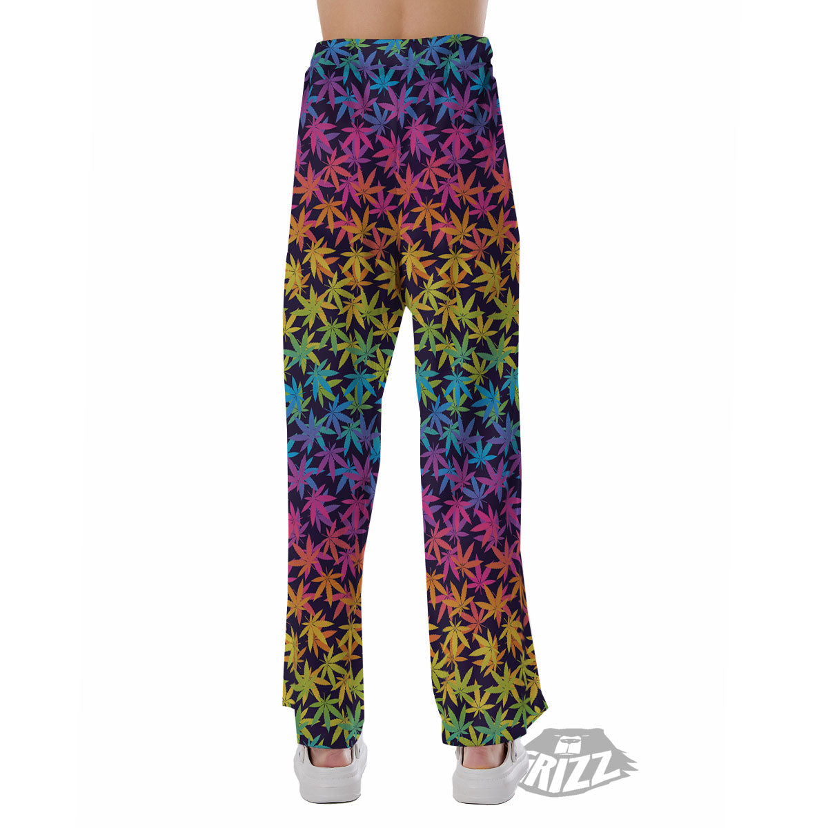 Weed Leaf Colorful Print Pattern Pajama Pants-grizzshop