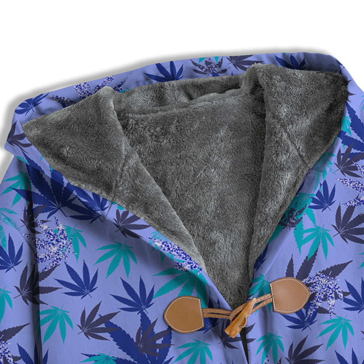 Weed Leaf Purple Print Pattern Men's Windbreaker Jacket