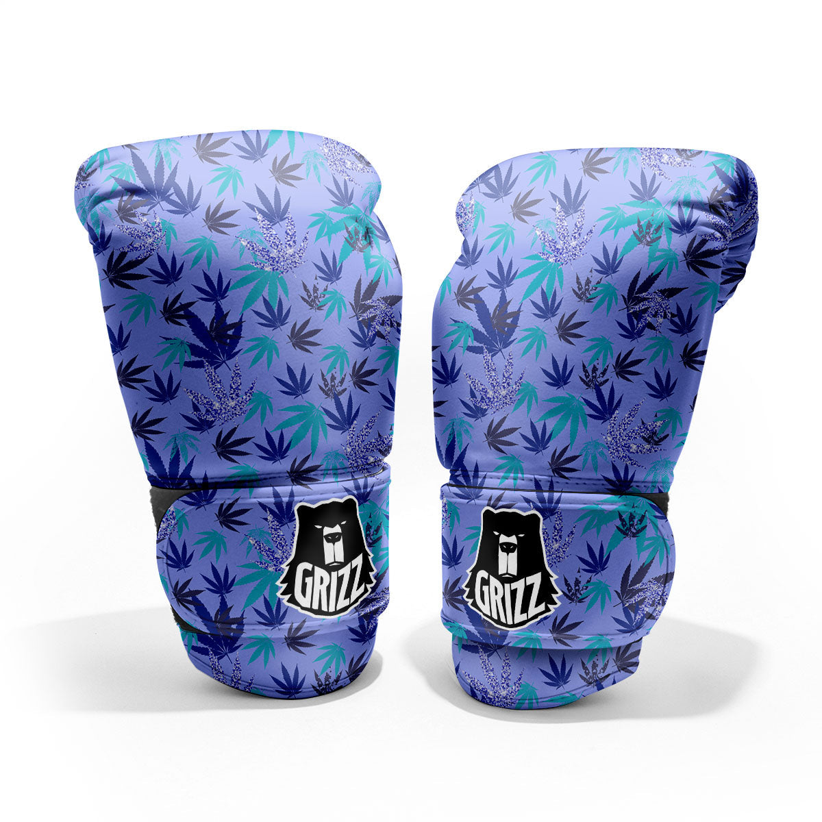 Weed Leaf Purple Print Pattern Pro Boxing Glove