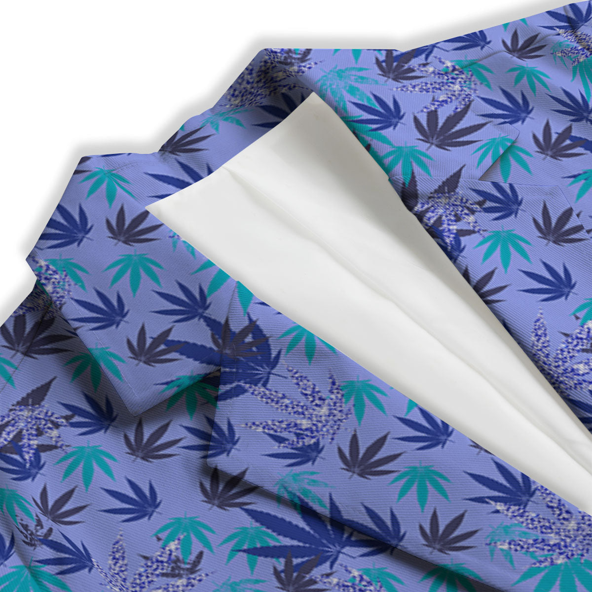 Weed Leaf Purple Print Pattern Women's Blazer-grizzshop