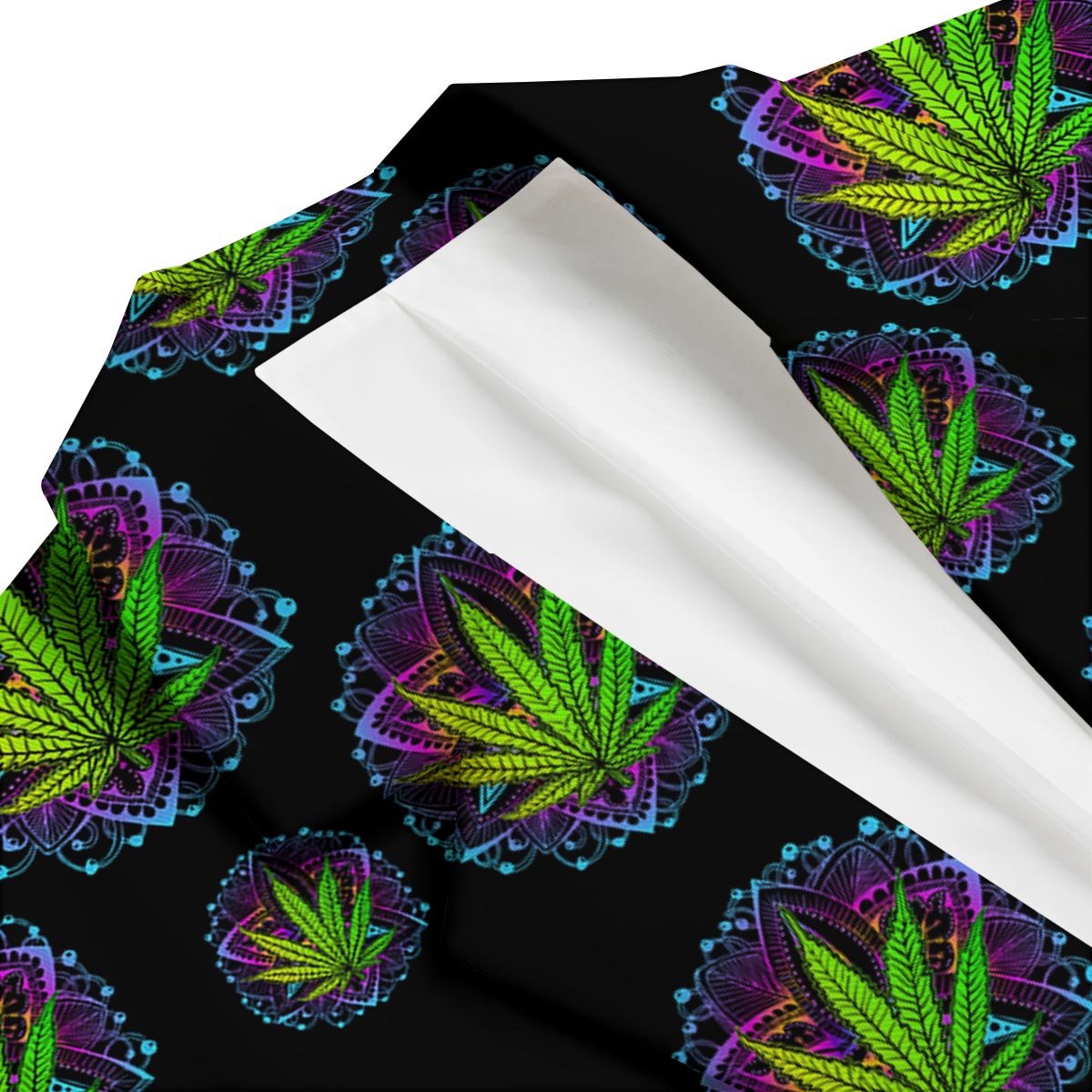 Weed Leaf Trippy Print Pattern Men's Blazer-grizzshop