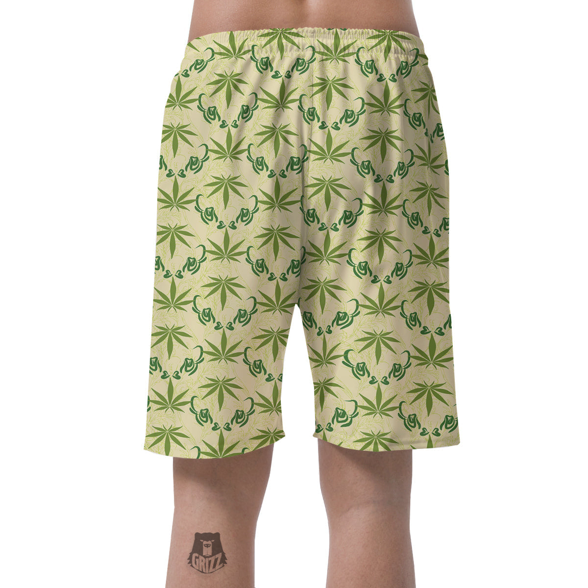 Weed Zigzag Print Pattern Men's Shorts-grizzshop