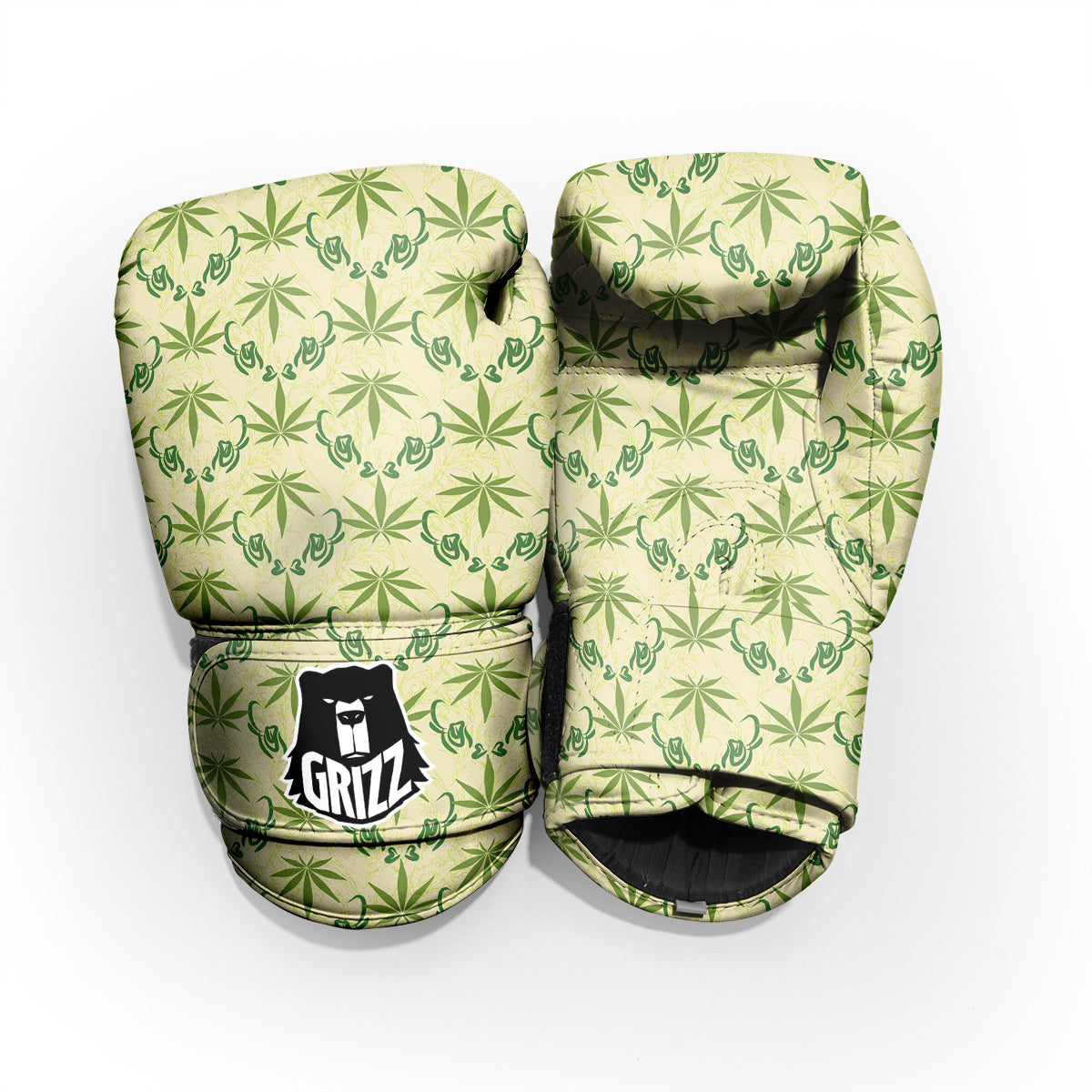 Weed Zigzag Print Pattern Sparring Gloves-grizzshop