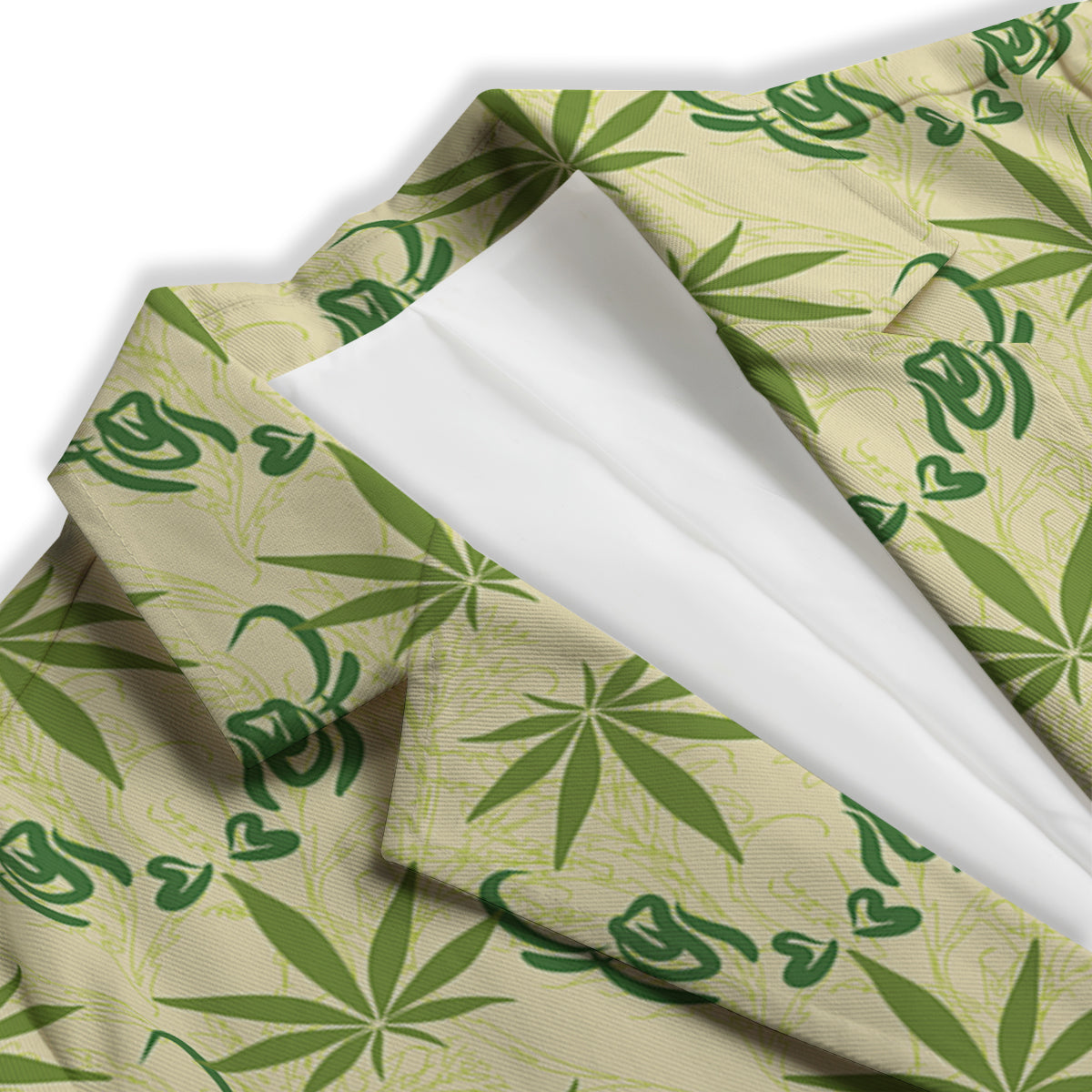 Weed Zigzag Print Pattern Women's Blazer-grizzshop