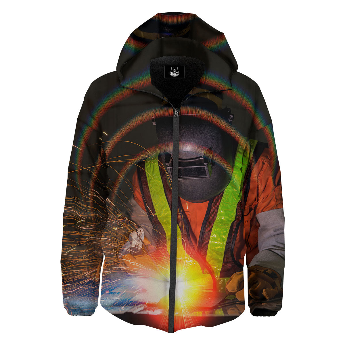 Welder Industrial Print Down Jacket-grizzshop