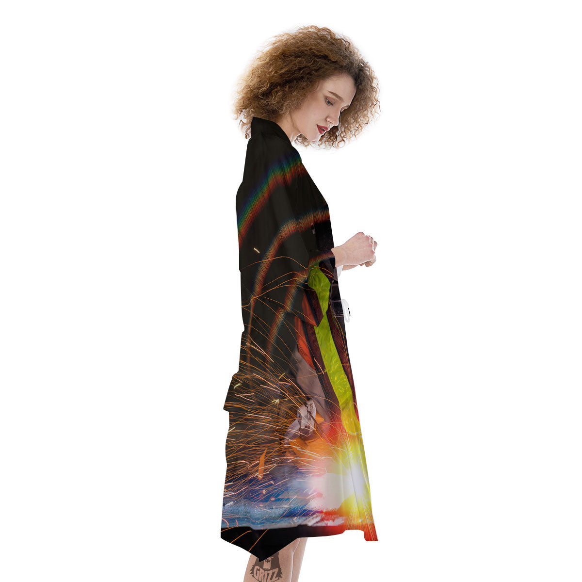 Welder Industrial Print Kimono-grizzshop