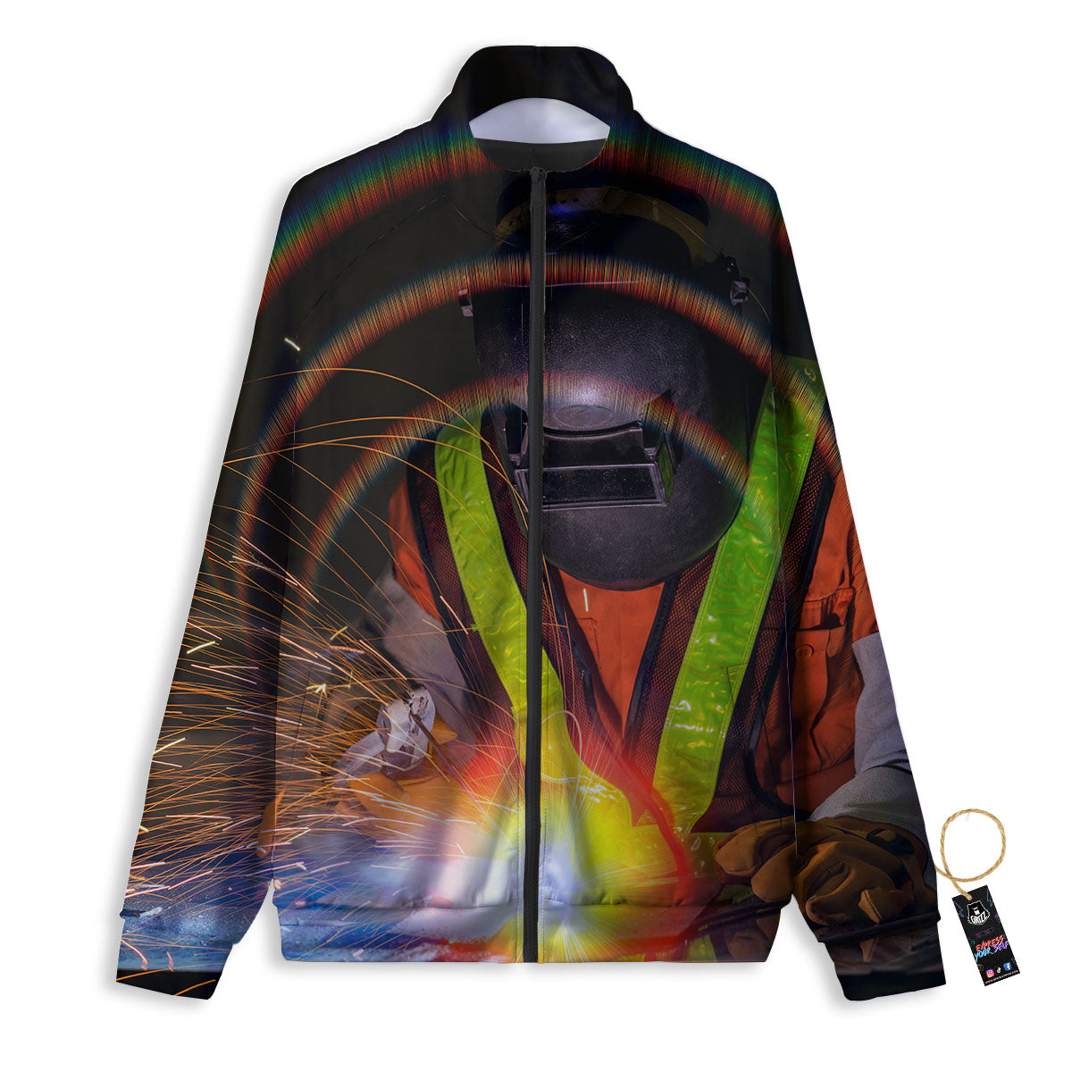 Welder Industrial Print Track Jacket-grizzshop