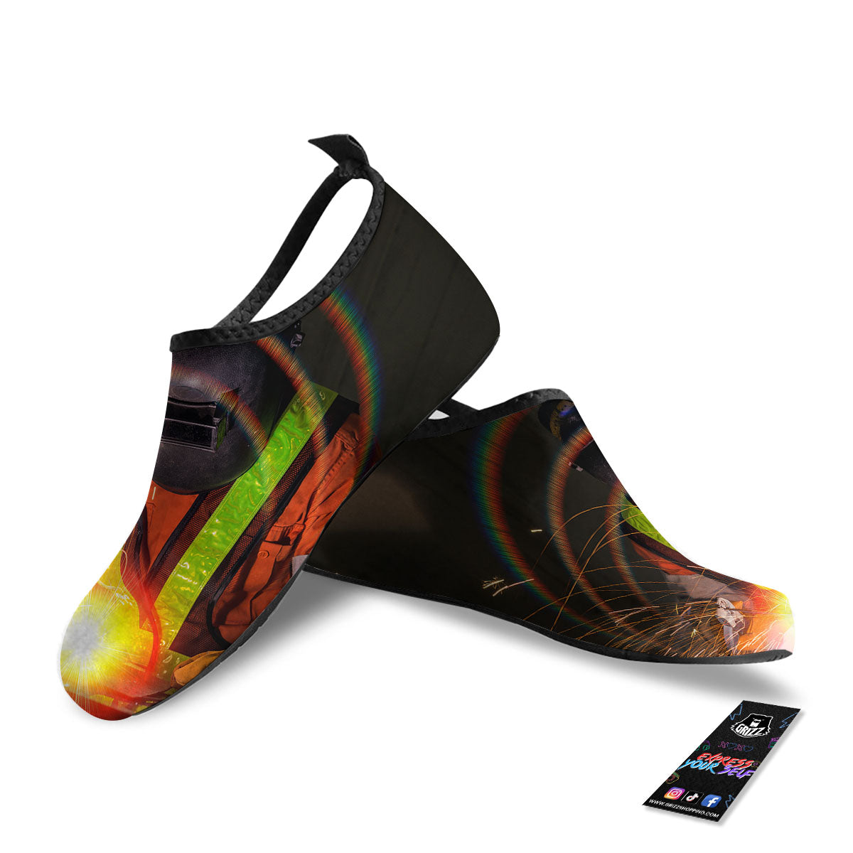 Welder Industrial Print Water Shoes-grizzshop