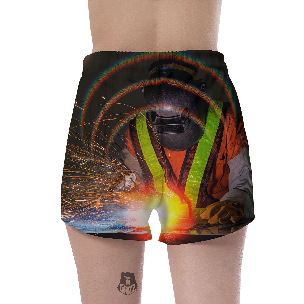 Welder Industrial Print Women's Shorts-grizzshop