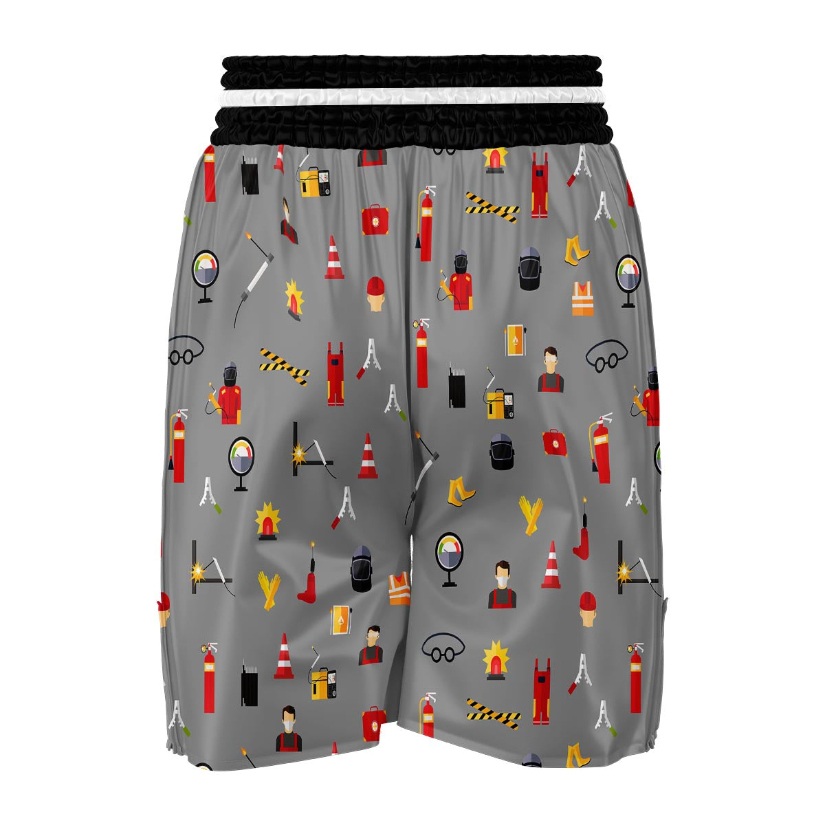 Welder Print Pattern Boxing Shorts-grizzshop