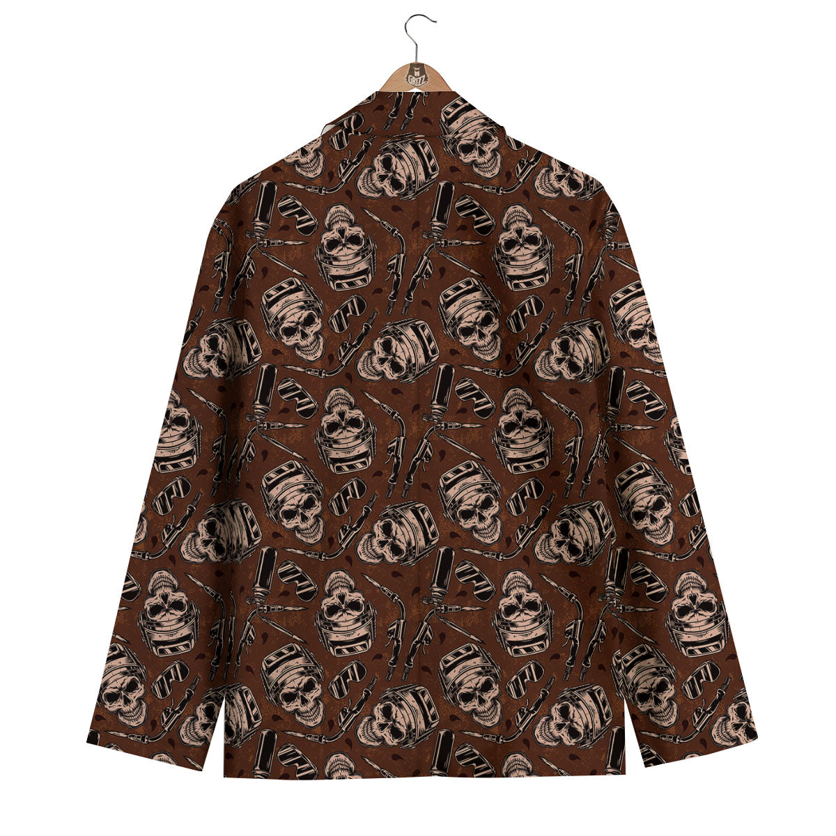 Welder Skull Print Pattern Men's Blazer-grizzshop
