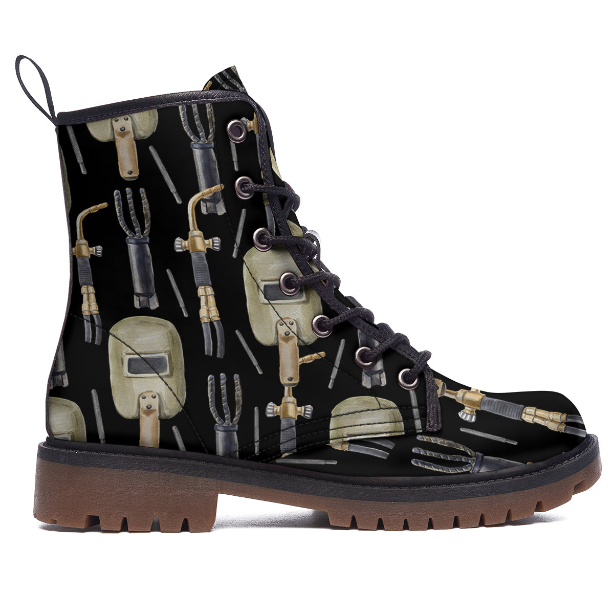 Welder Watercolor Print Pattern Work Boots-grizzshop