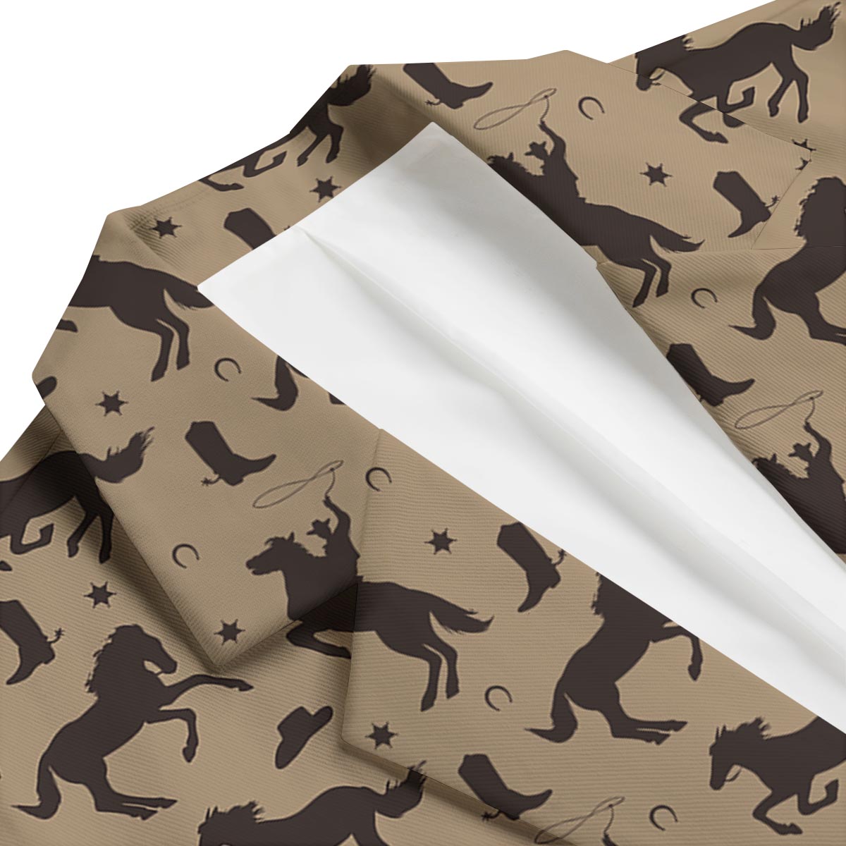 Western Cowboy Print Pattern Men's Blazer-grizzshop