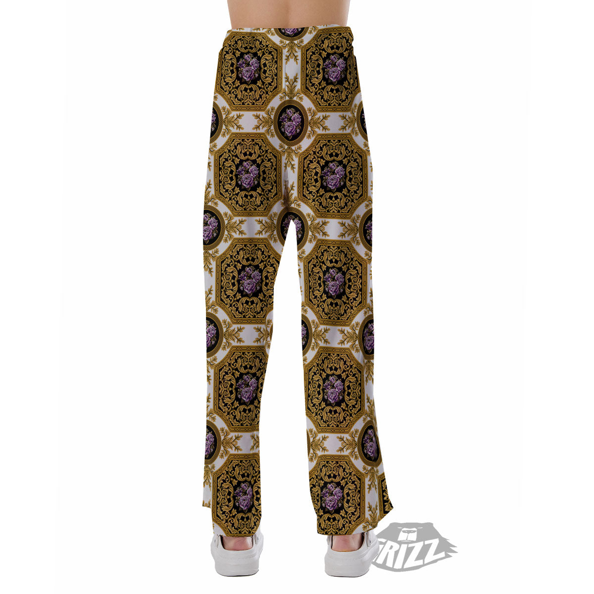 Western Damask Ornamental Print Pajama Pants-grizzshop