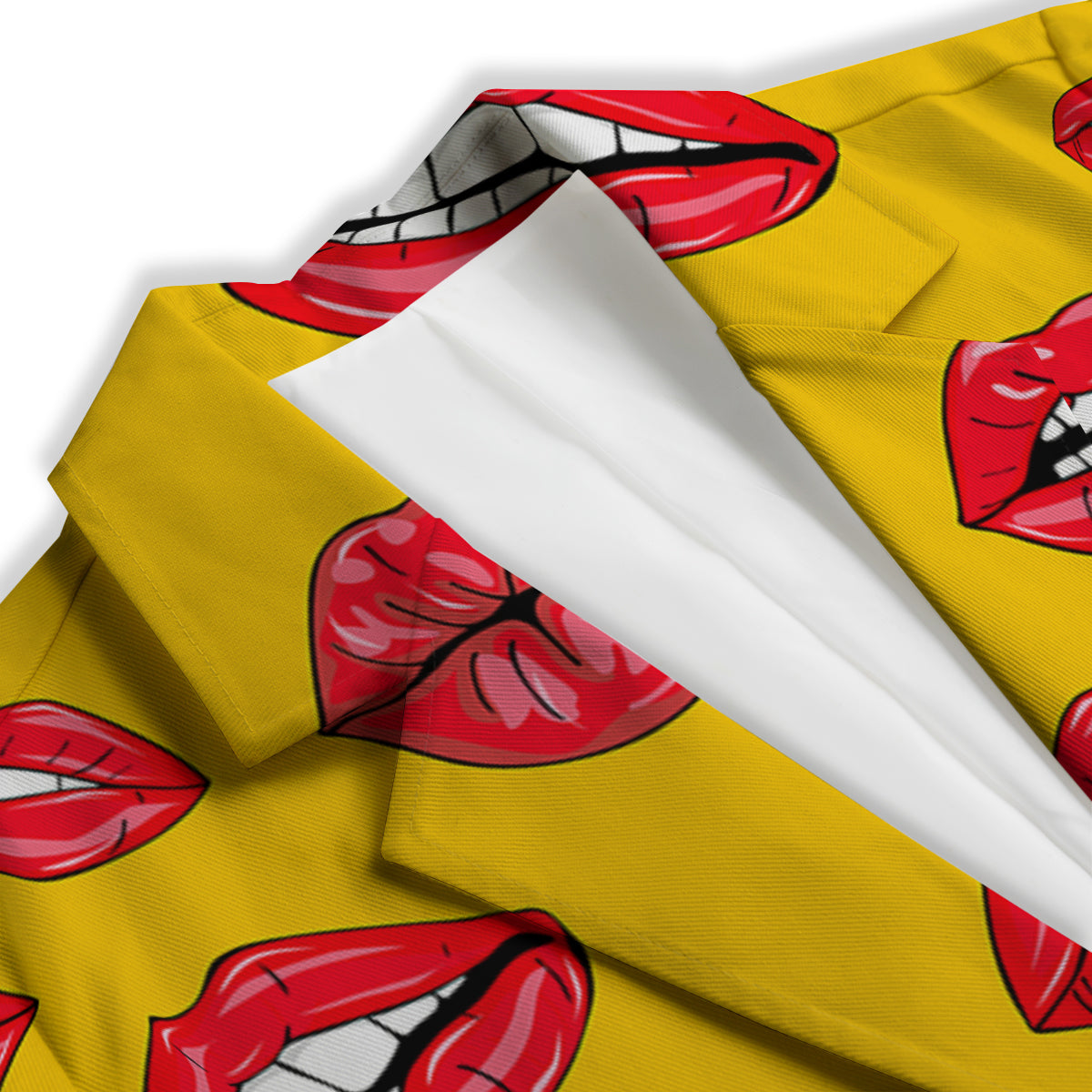 Wet Lips Print Pattern Women's Blazer-grizzshop