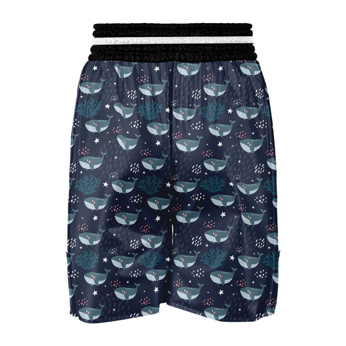 Whale Humpback Print Pattern Boxing Shorts-grizzshop