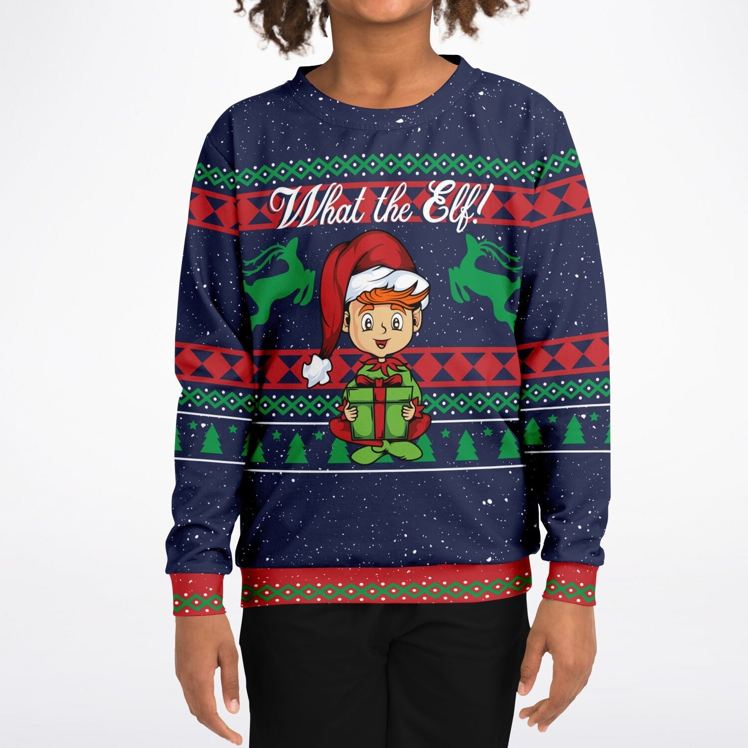 What the Elf Ugly Christmas Sweater-grizzshop