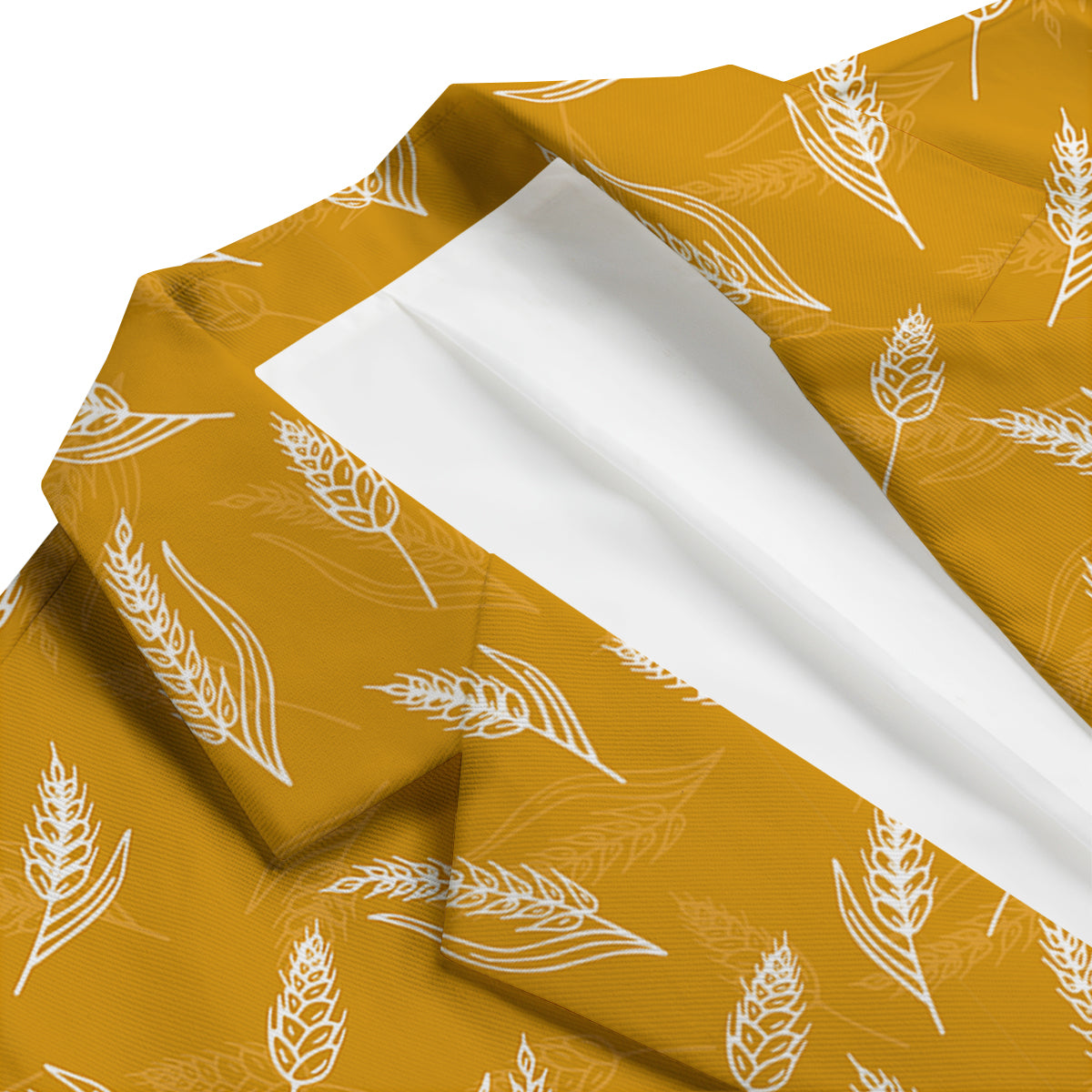 Wheat Hand Drawn Print Pattern Men's Blazer-grizzshop