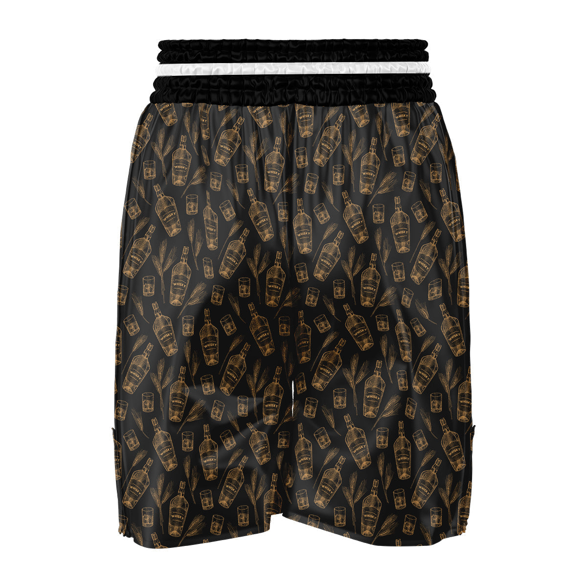 Whisky And Barley Print Pattern Boxing Shorts-grizzshop