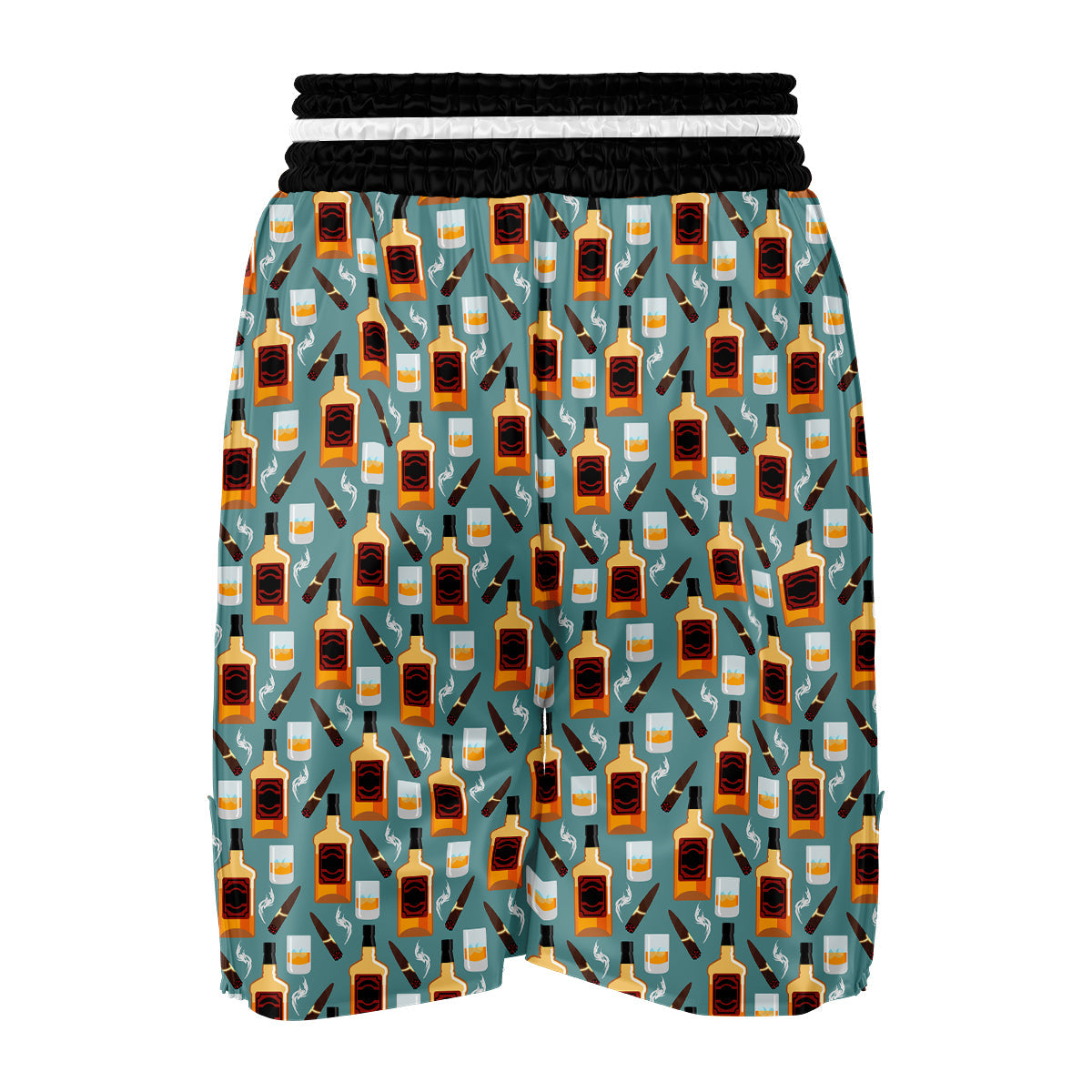 Whisky And Cigar Print Pattern Boxing Shorts-grizzshop
