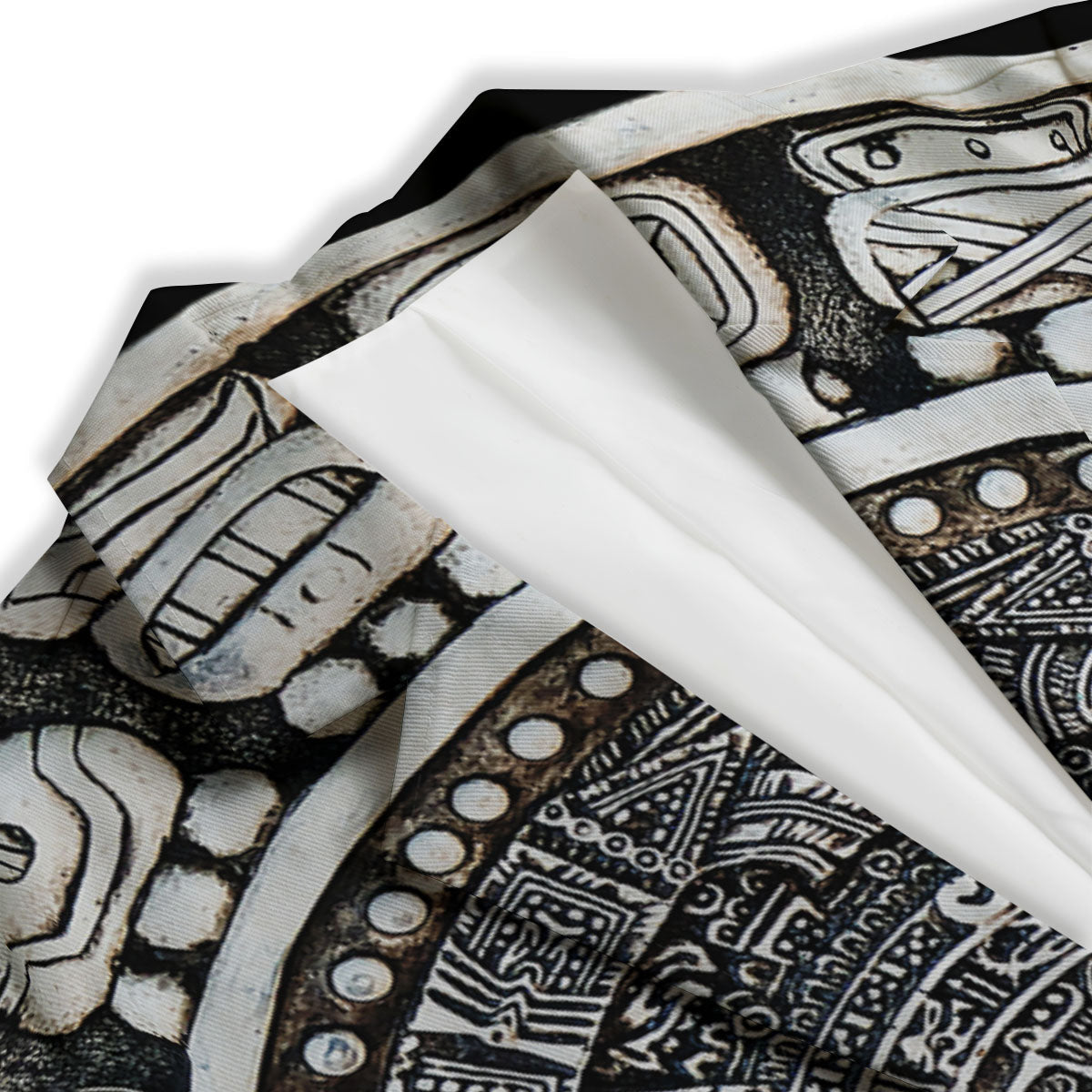 White And Black Maya Calendar Print Women's Blazer-grizzshop