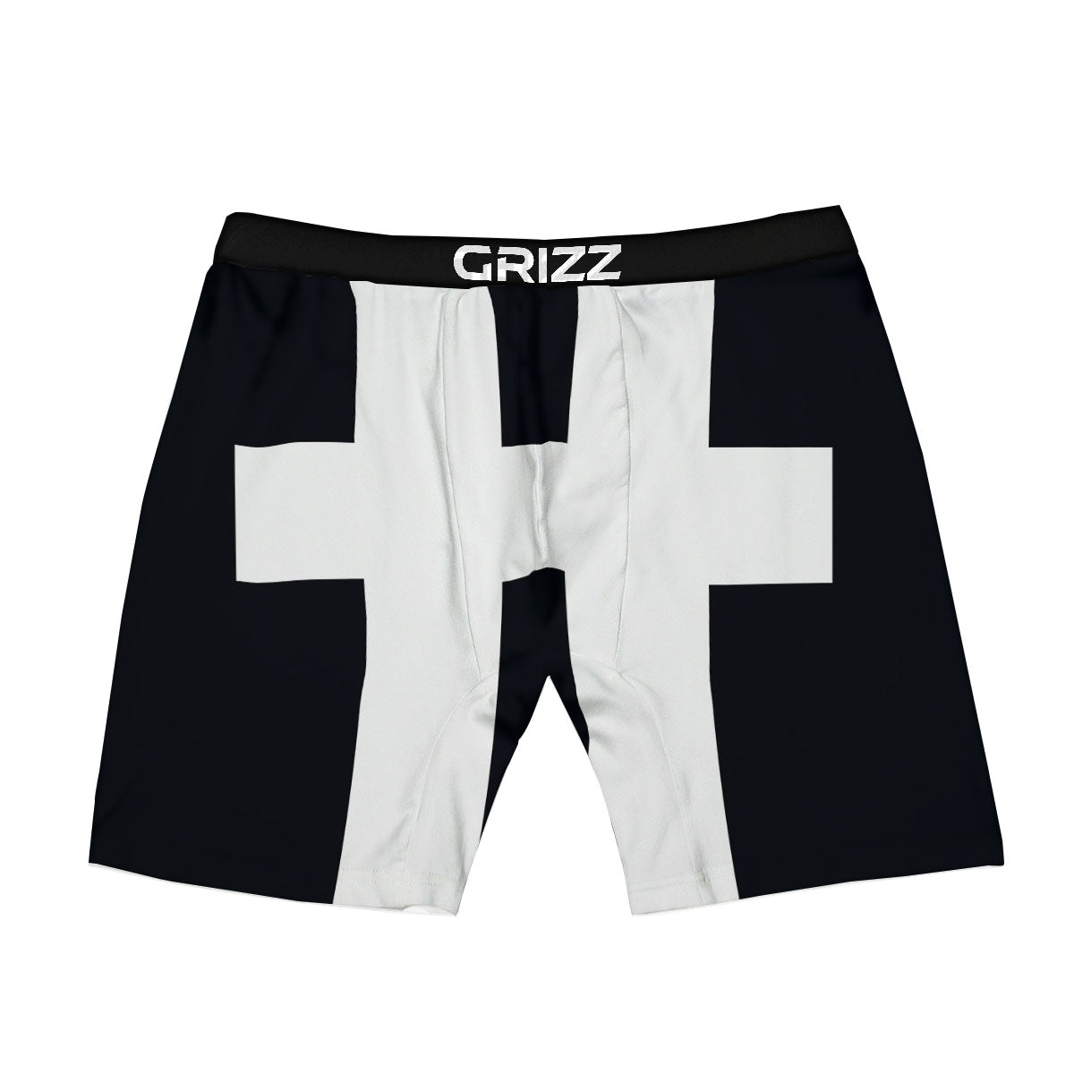 White And Black Pisces Sign Print Boxer Briefs-grizzshop