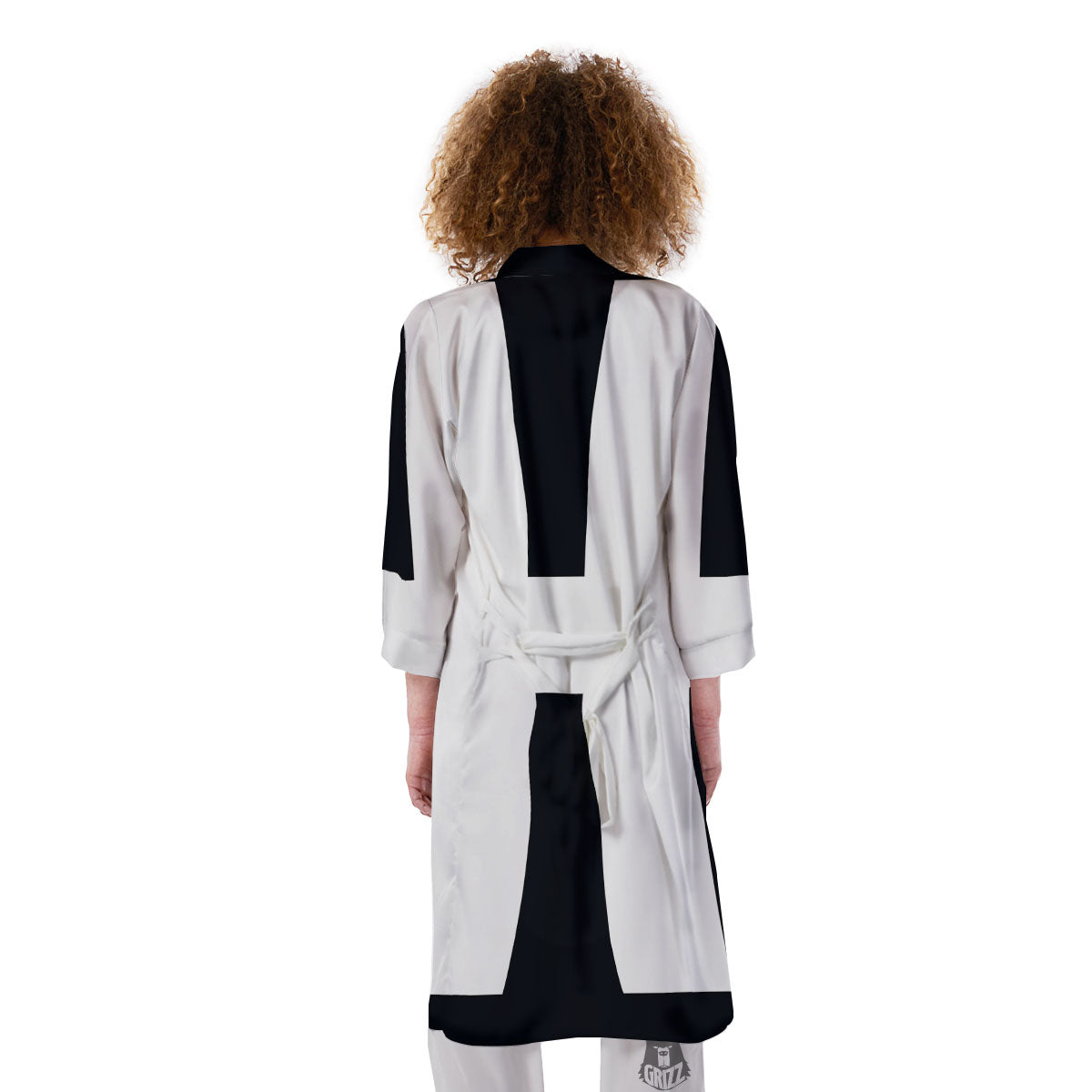 White And Black Pisces Sign Print Kimono-grizzshop