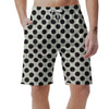 White And Black Polka Dot Print Men's Shorts-grizzshop