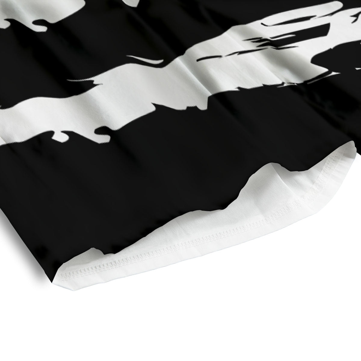 White And Black USA Flag Print Men's Athletic Shorts