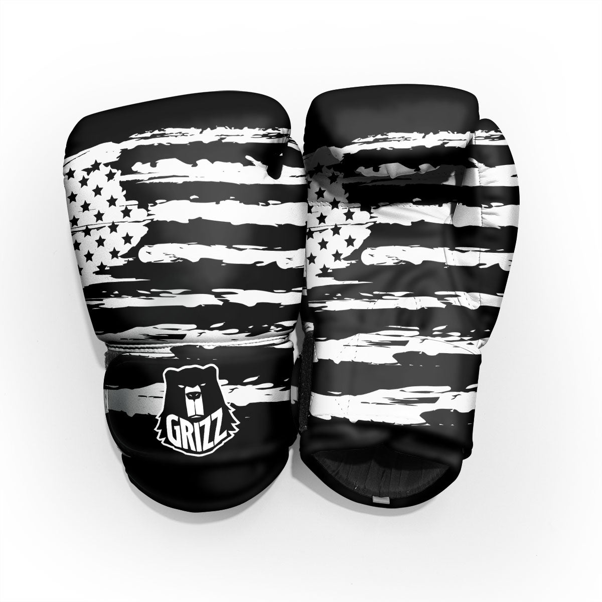 White And Black USA Flag Print Pro Boxing Glove