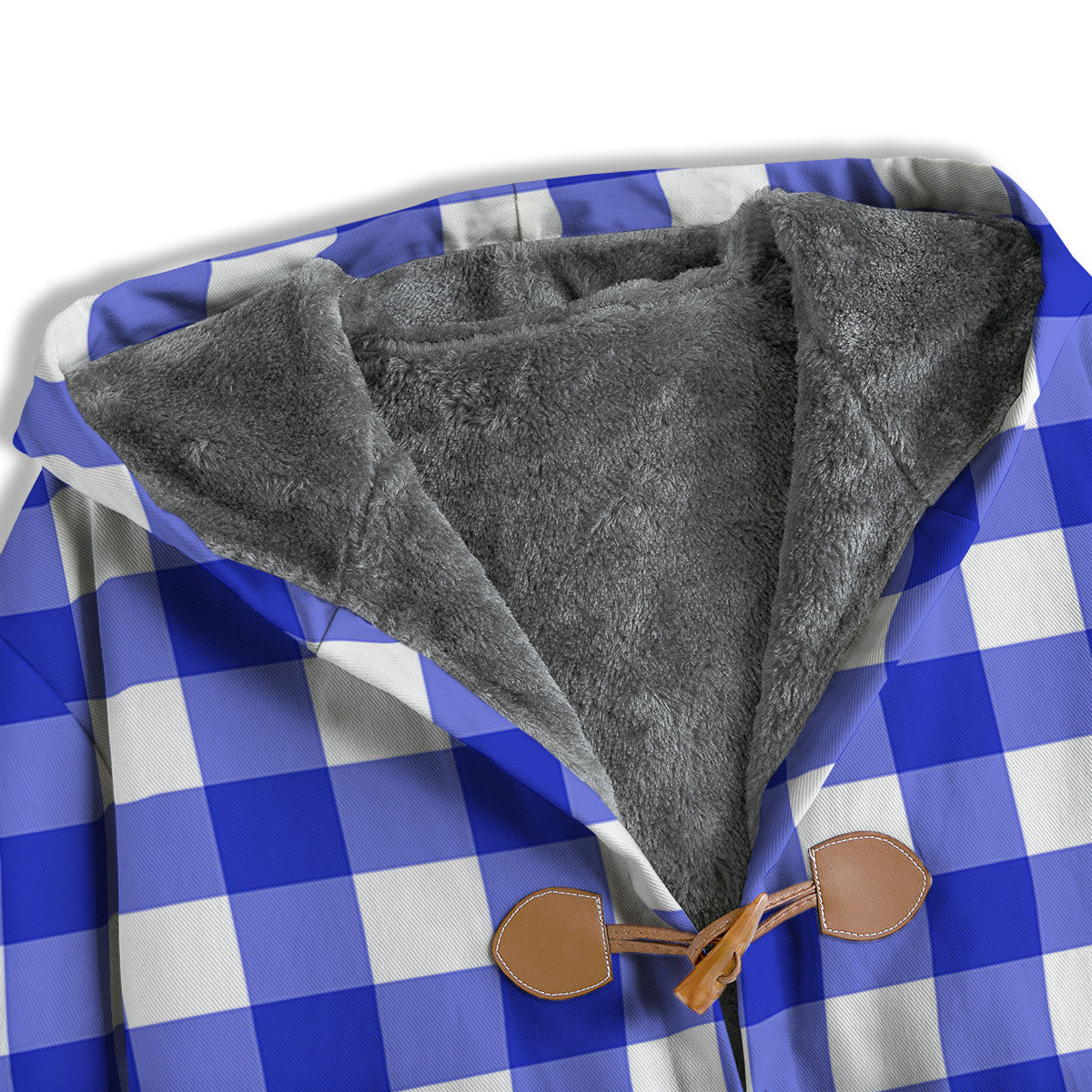 White And Blue Check Print Pattern Men's Windbreaker Jacket