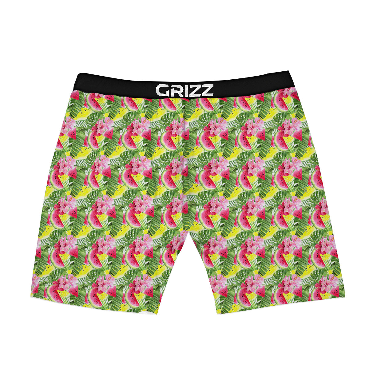 White And Blue Floral Glen Plaid Print Boxer Briefs-grizzshop