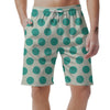 White And Green Polka Dot Men's Shorts-grizzshop