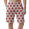 White And Red Polka Dot Men's Shorts-grizzshop