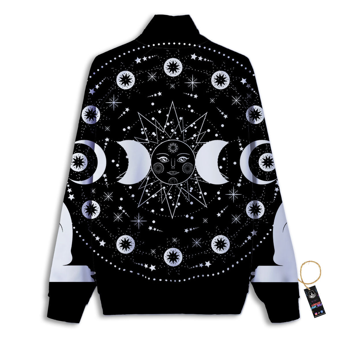 White Argyle And Beige Red Print Pattern Track Jacket-grizzshop