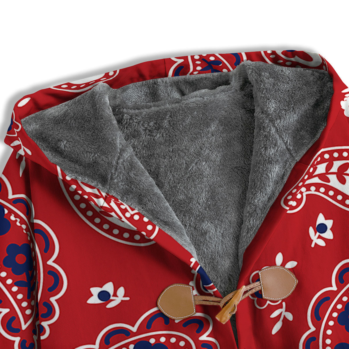 White Bandana And Blue Red Print Men's Windbreaker Jacket-grizzshop