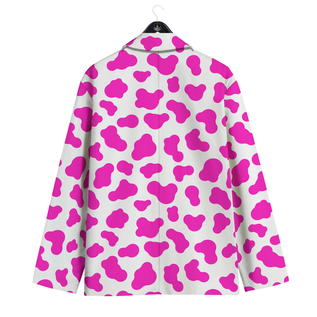 White Cow And Hot Pink Print Men's Sport Coat-grizzshop