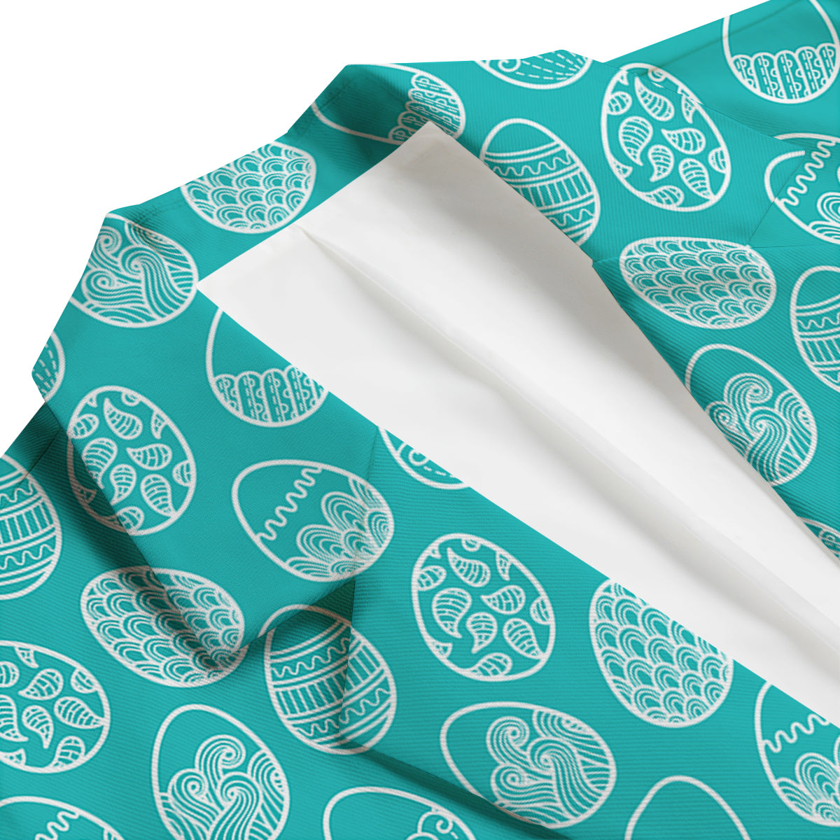 White Easter Egg Blue Print Pattern Men's Blazer-grizzshop
