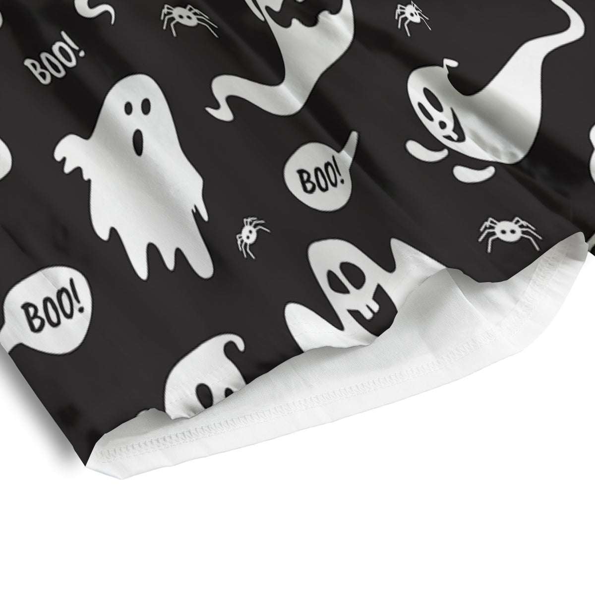 White Ghost Print Pattern Men's Athletic Shorts
