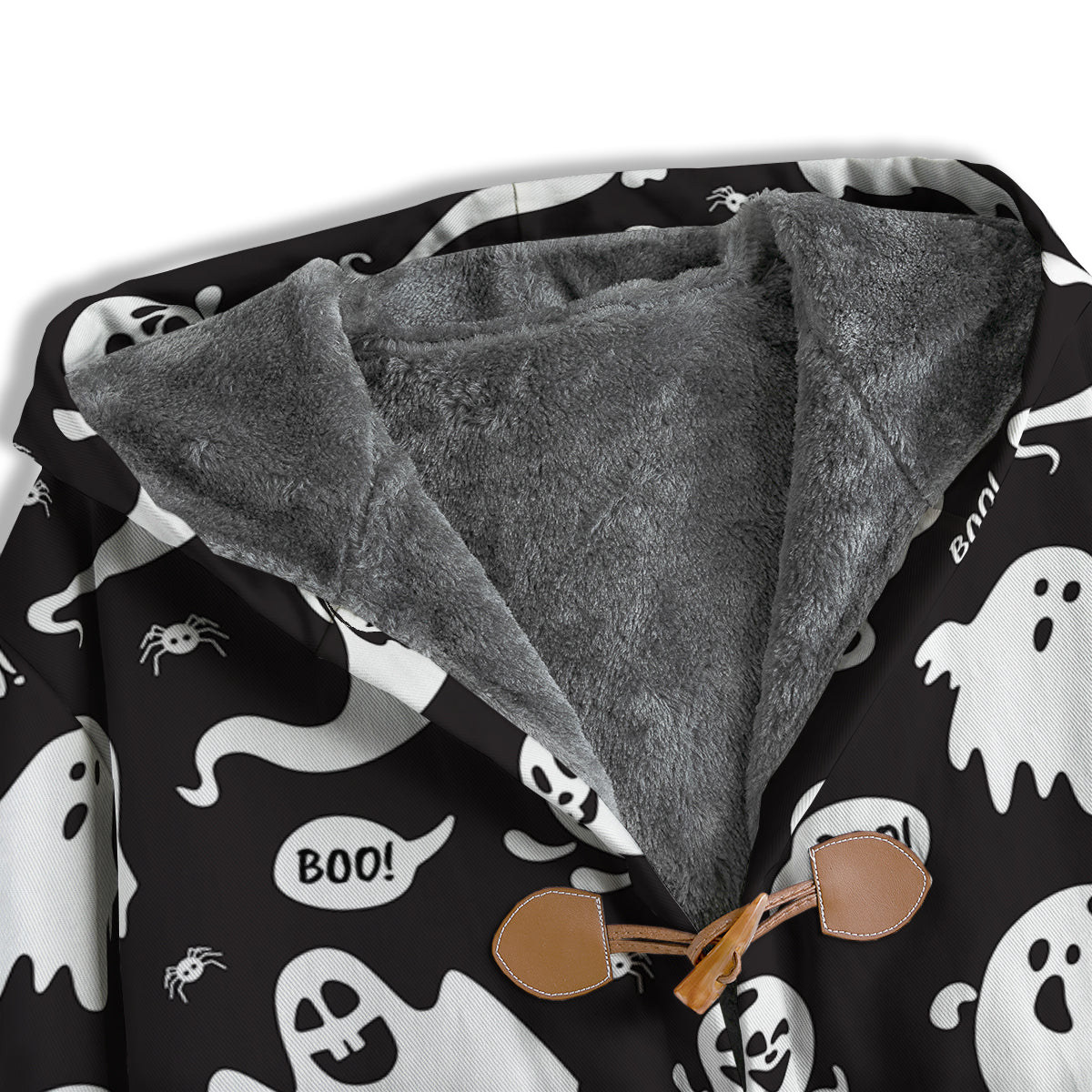 White Ghost Print Pattern Men's Windbreaker Jacket-grizzshop