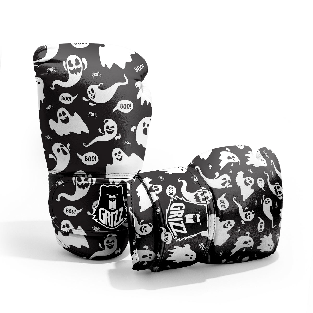 White Ghost Print Pattern Pro Boxing Glove