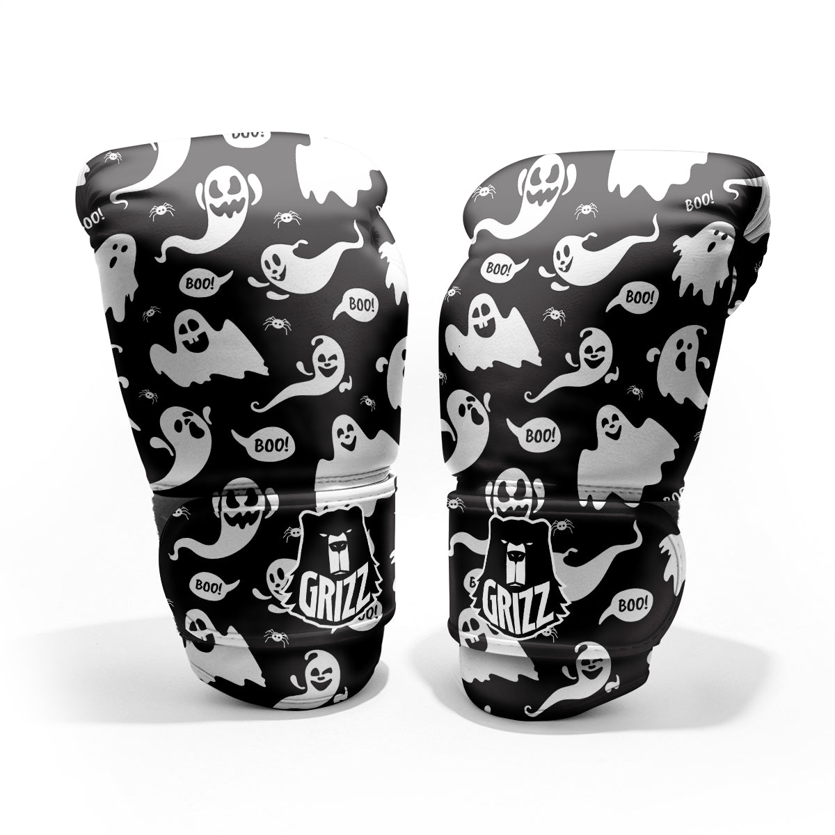 White Ghost Print Pattern Pro Boxing Glove