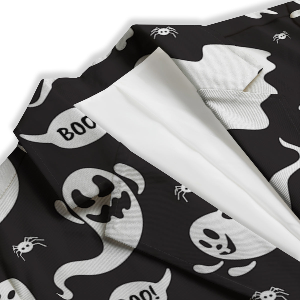 White Ghost Print Pattern Women's Blazer-grizzshop
