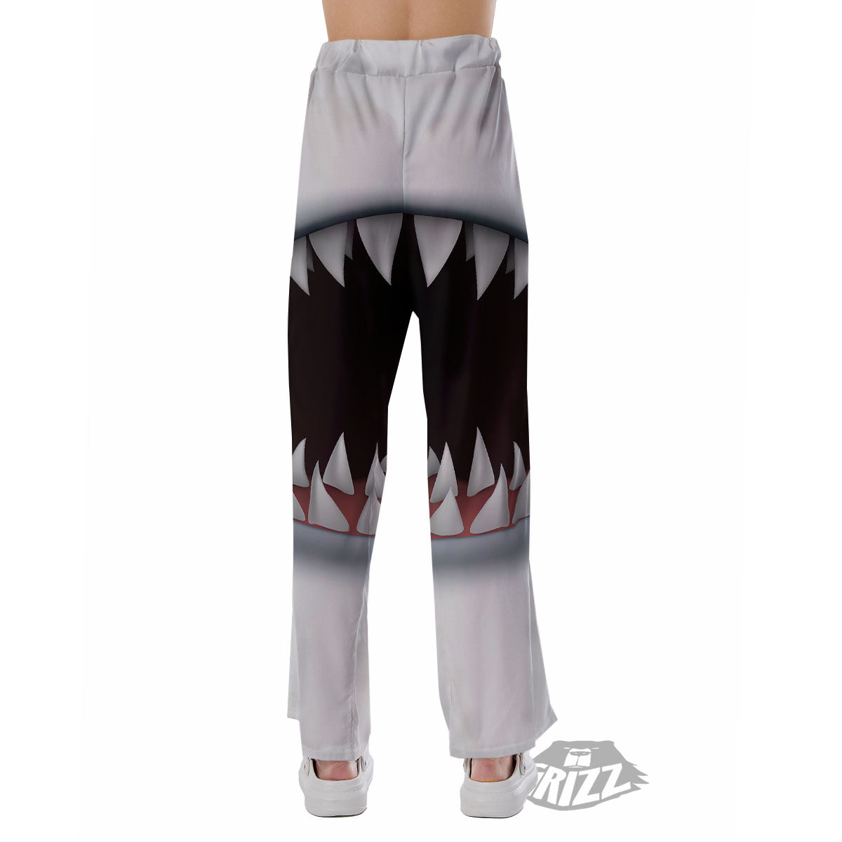 White Shark Open Mouth Print Pajama Pants-grizzshop