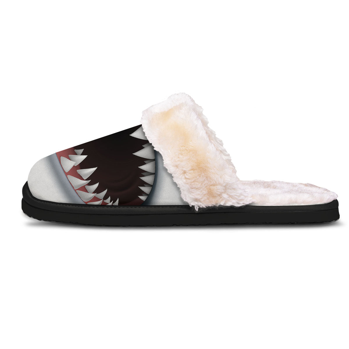 White Shark Open Mouth Print Slippers-grizzshop